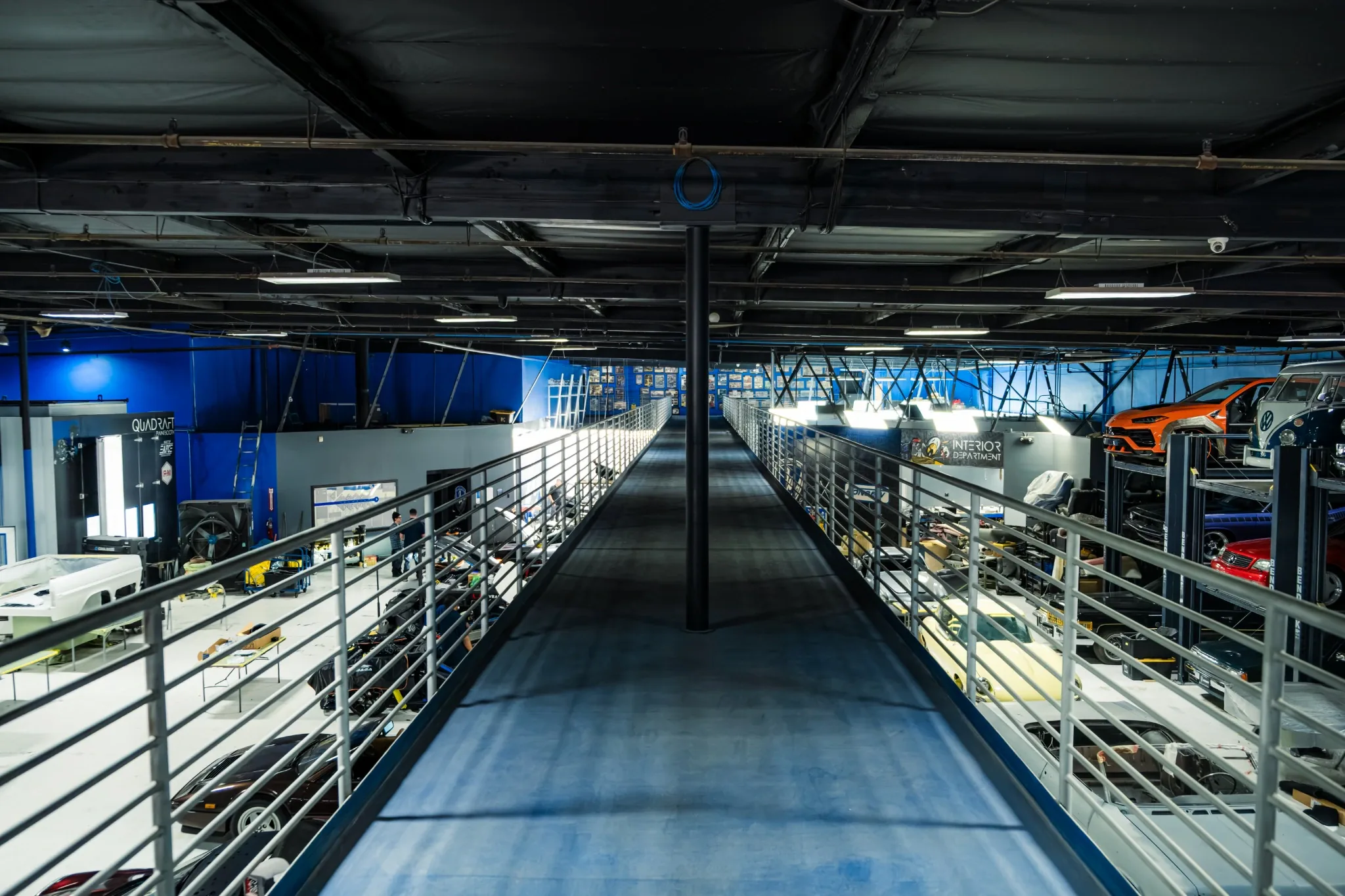 The Catwalk above the West Coast Customs build floor